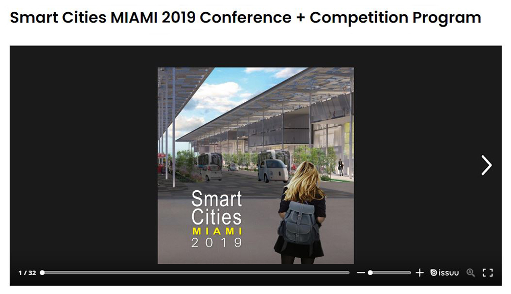 Smart Cities MIAMI 2019 program booklet on issuu.com