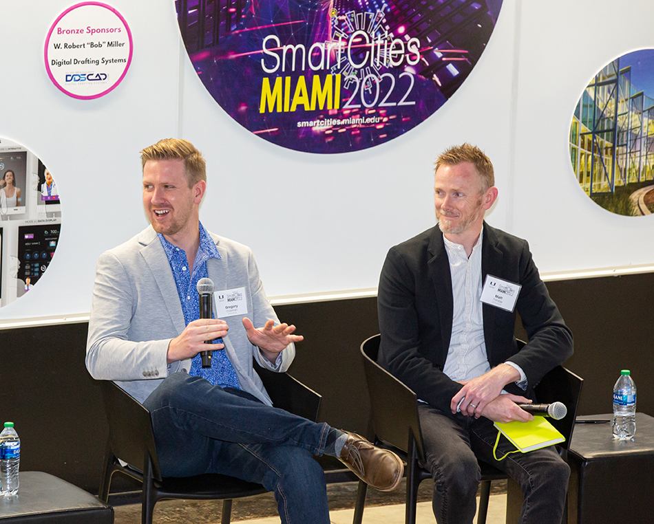 Matt Trimble at right at Smart Cities MIAMI 2022 