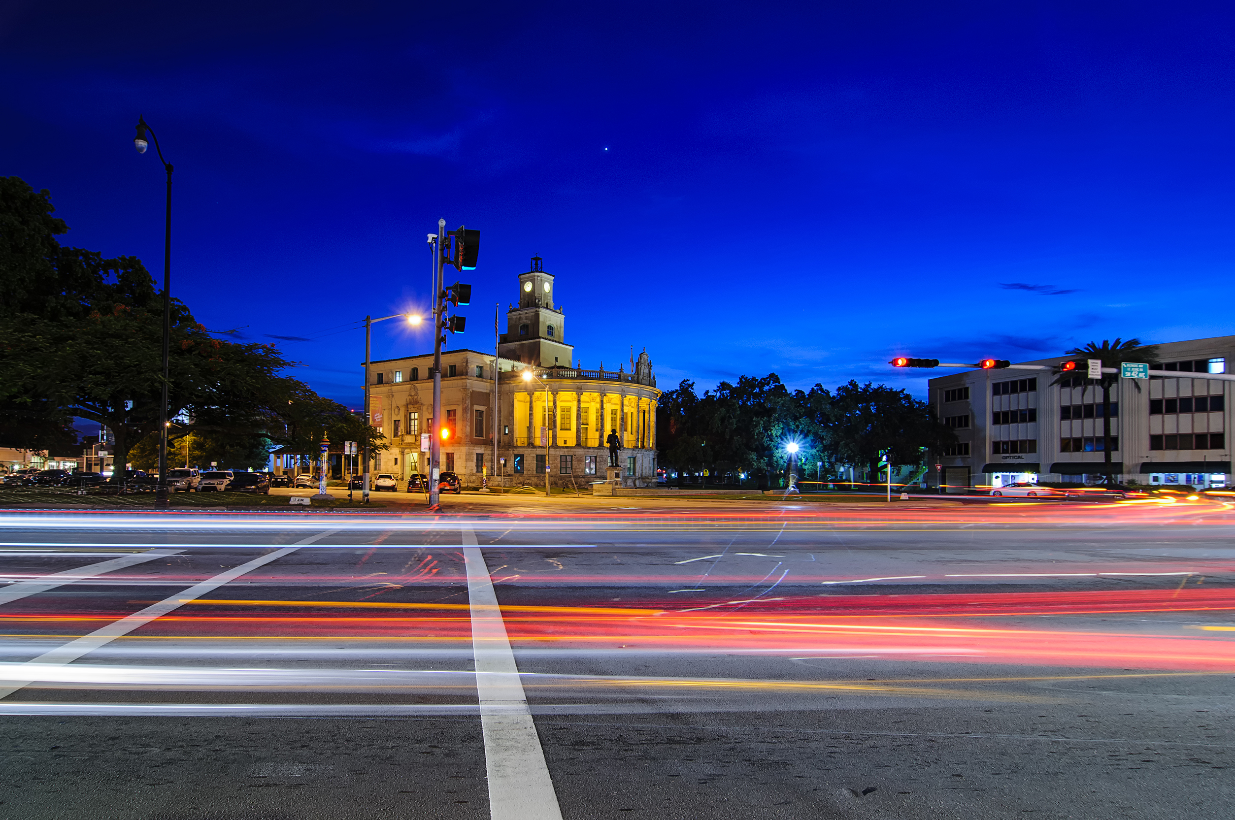 Coral Gables City Hall at night